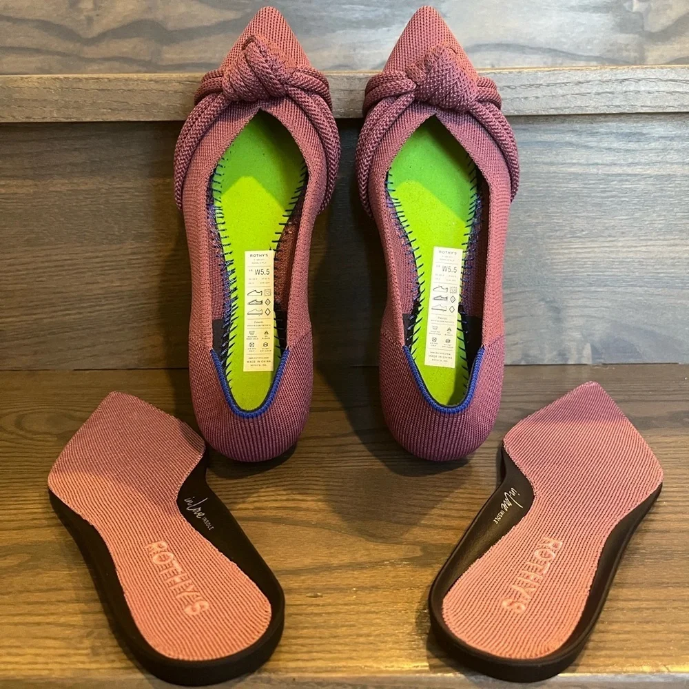 NWOB Rothy's The Knot Point II in Mauve Size 5.5